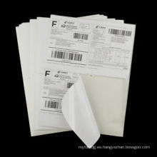 venta caliente hoja de papel adhesivo de media hoja etiqueta 8.5 11 para Amazon